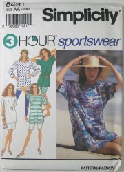 8491 3 HR  STRETCH LEGGING LENGTHS, SKIRT, TUNIC PATTERN XS-M